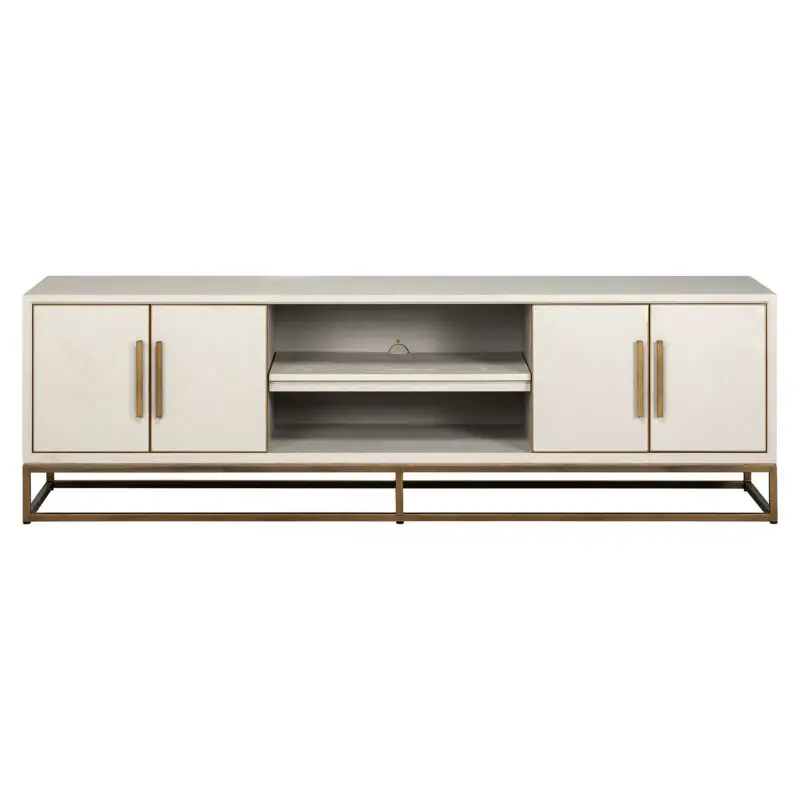 - TV-meubel Whitebone brass 4-deuren 200 (Verona Grey)