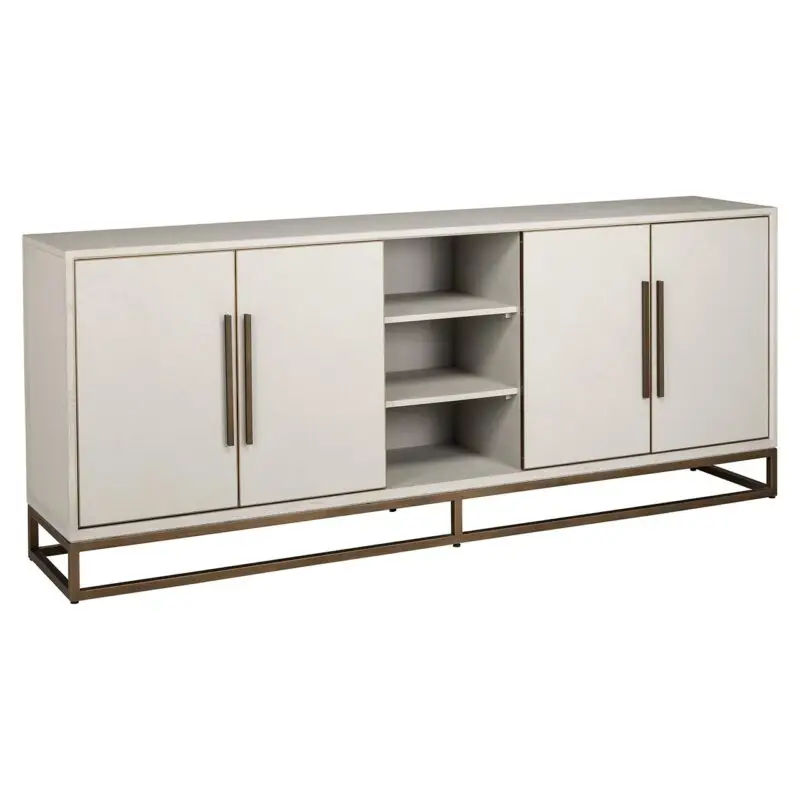 - Dressoir Whitebone brass 4-deuren (Verona Grey)