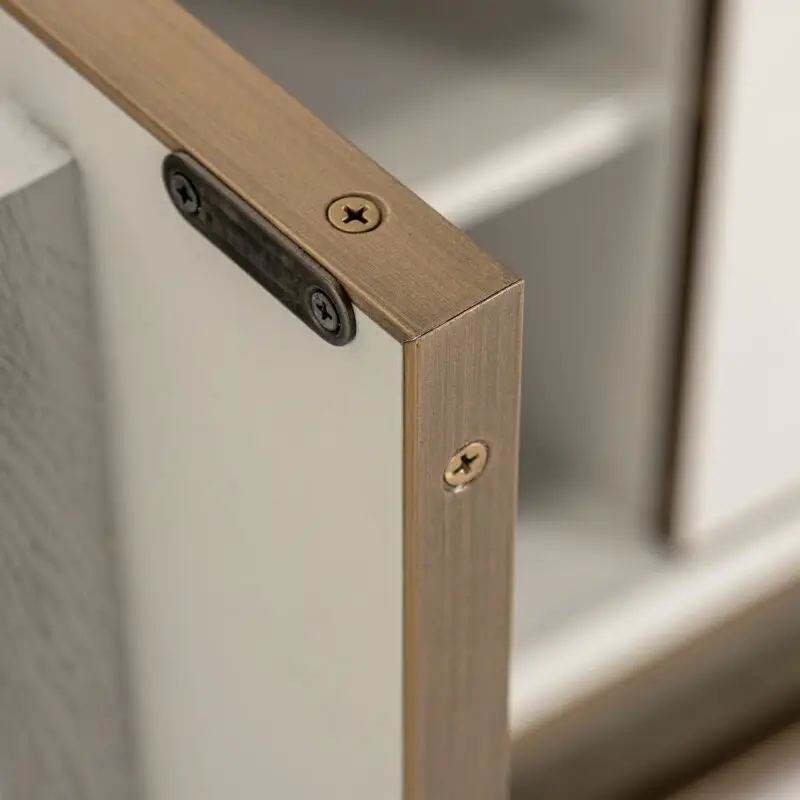 - Dressoir Whitebone brass 4-deuren (Verona Grey)