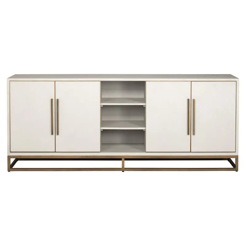 - Dressoir Whitebone brass 4-deuren (Verona Grey)