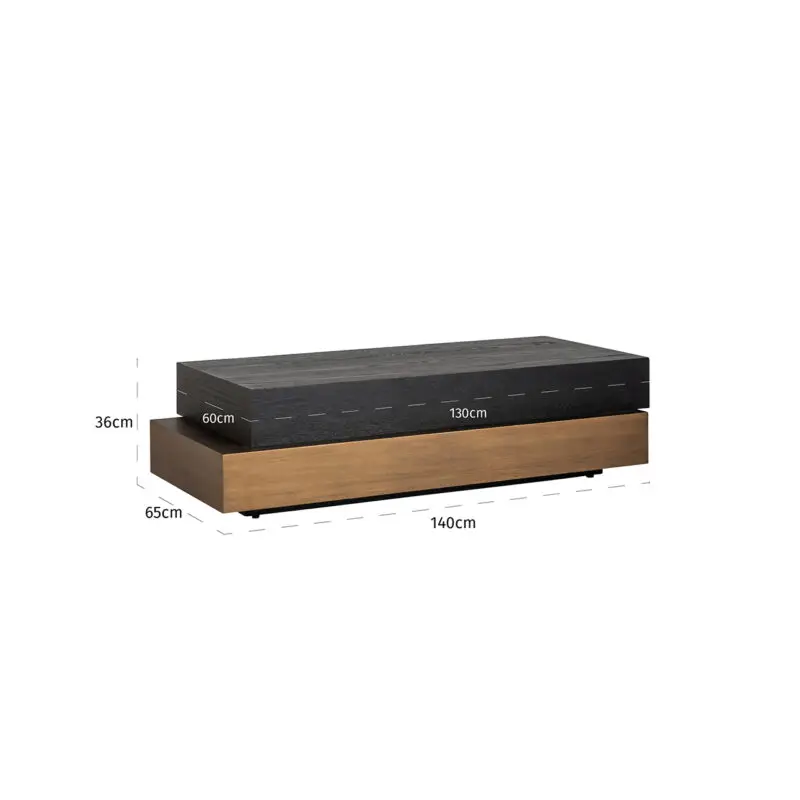 - Salontafel Cambon blok (Dark coffee)
