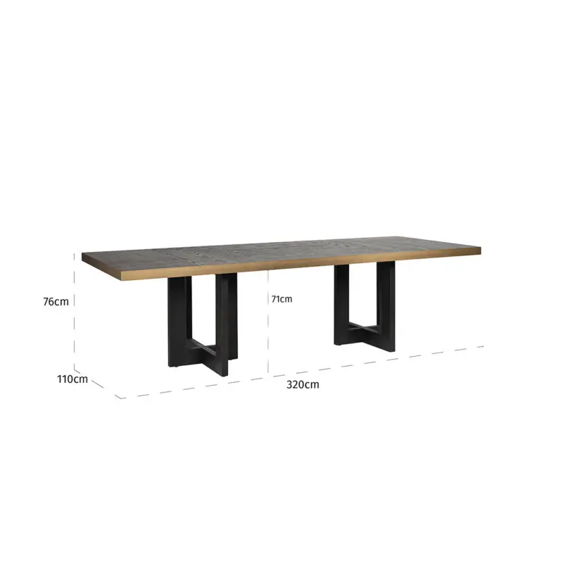 - Eettafel Cambon 320 (Dark coffee)