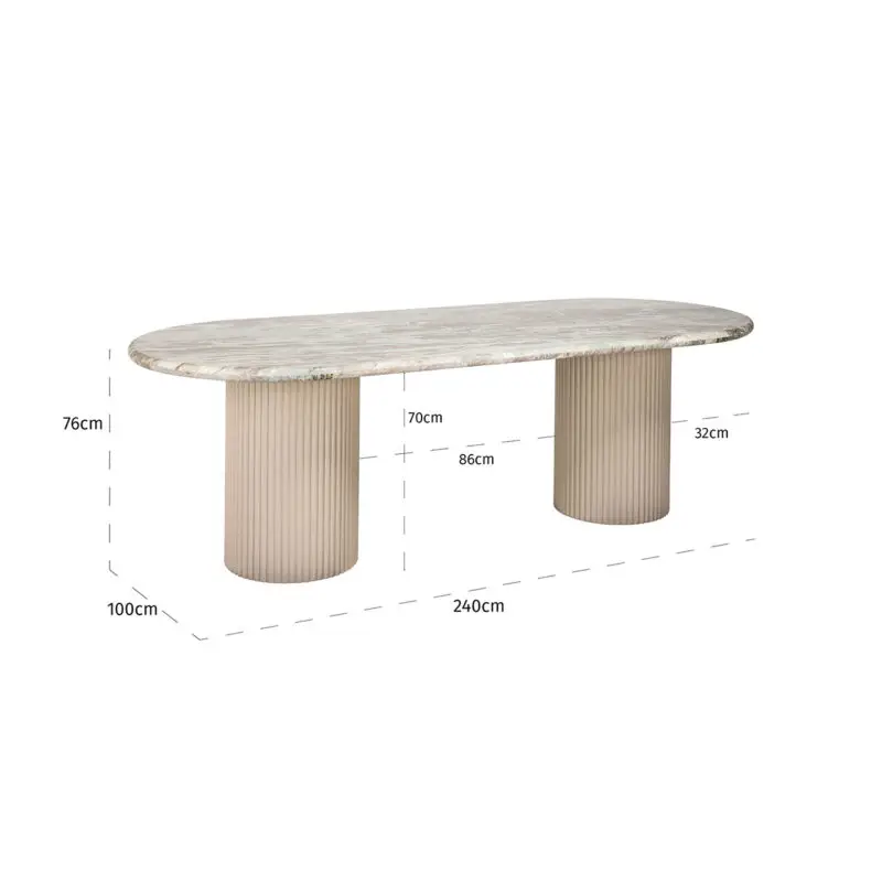 - Eettafel Coronel (Beige)