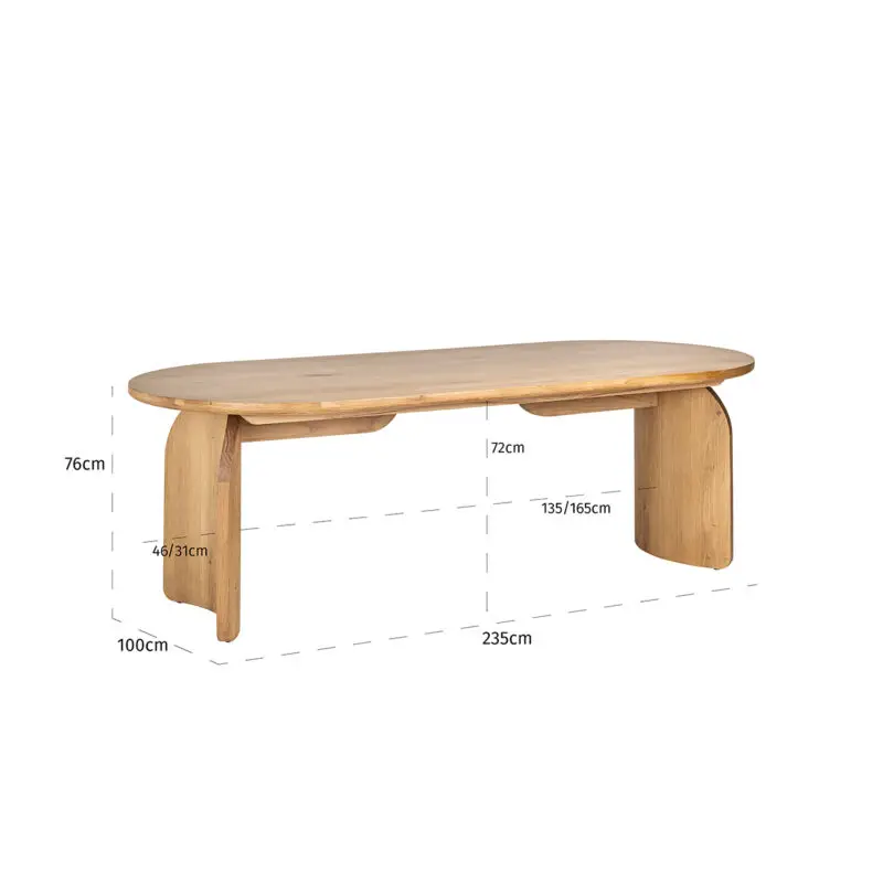 - Eettafel Fairmont natural 235 (Natural)