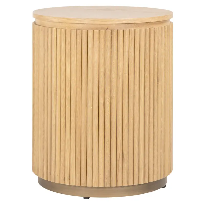 - Bijzettafel Belfort 50Ø (Natural oak)