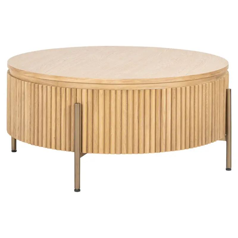 - Salontafel Belfort 85Ø (Natural oak)