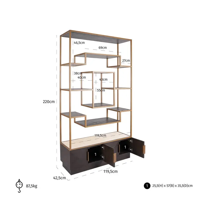- Wandkast Claremont (Brown)
