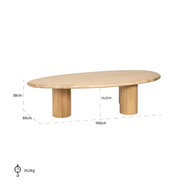 - Salontafel Oakley (Natural oak)