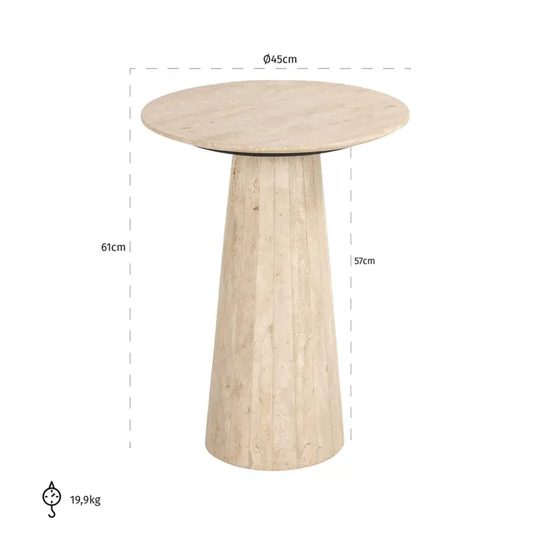 - Bijzettafel Cavo (Beige)