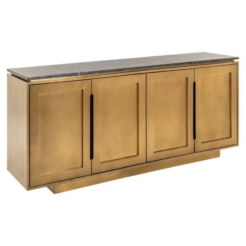 - Dressoir Finsbury 4-deurs (Black/gold)