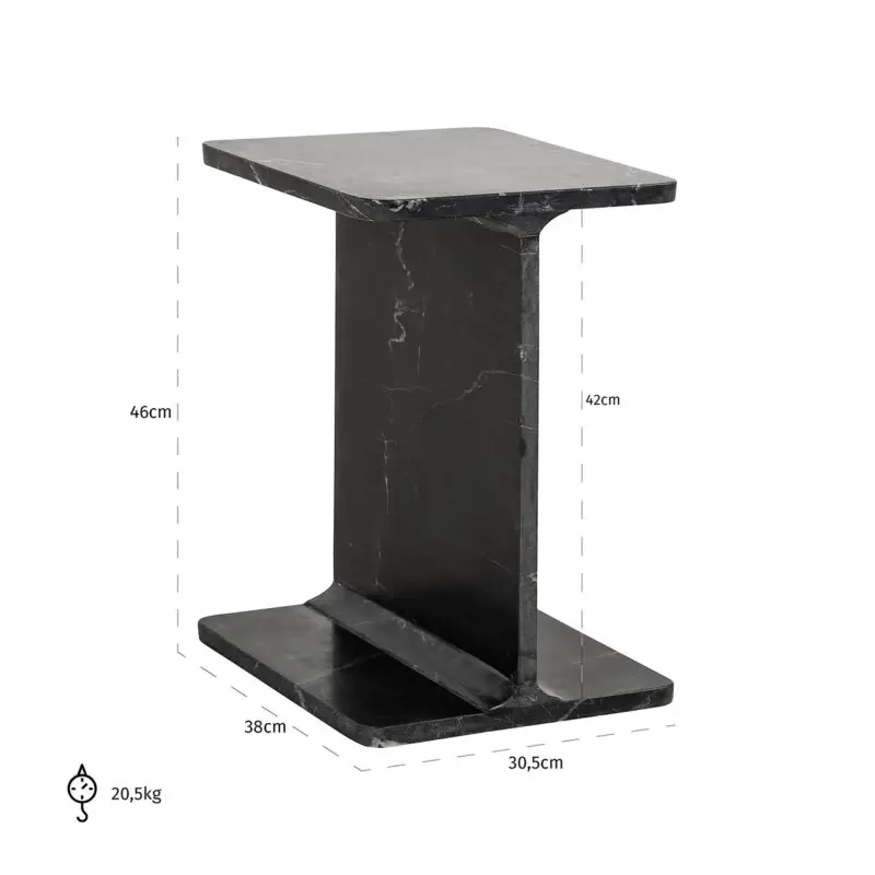 - Bijzettafel Benson black (Black)