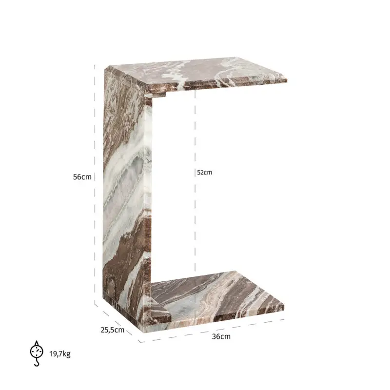 - Bijzettafel Tovek brown (Brown)