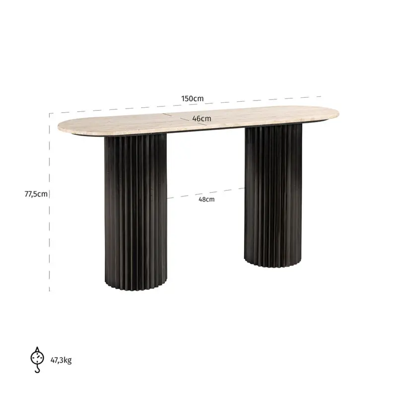 - Wandtafel Hampton (Dark brown)