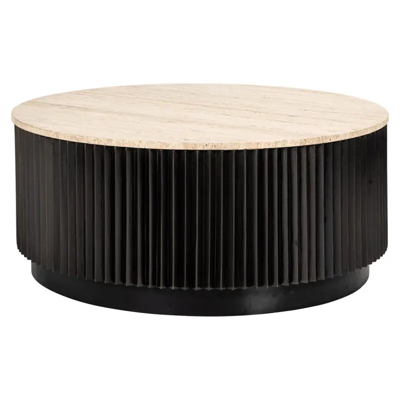 - Salontafel Hampton 90Ø (Dark brown)
