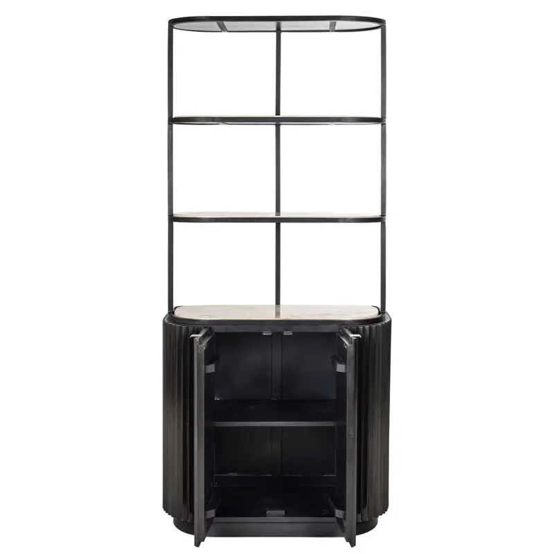 - Wandkast Hampton 2-deuren 2-planken (Dark brown)