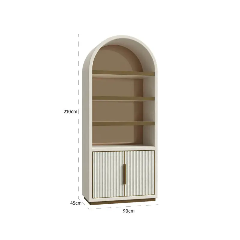 - Wandkast Tivoli met gebogen bovenkant 2-deurs 3-planken (White)