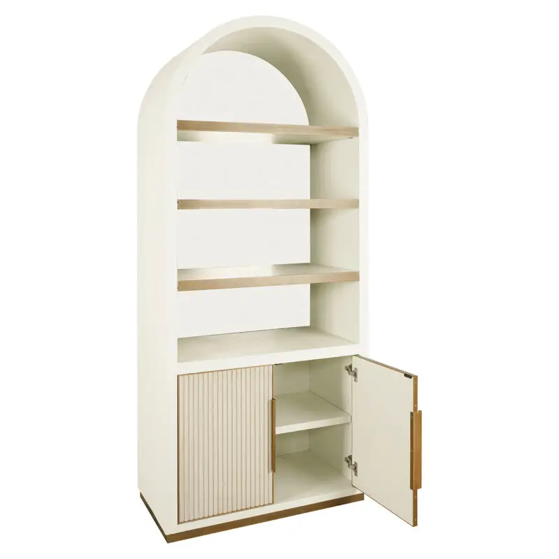 - Wandkast Tivoli met gebogen bovenkant 2-deurs 3-planken (White)