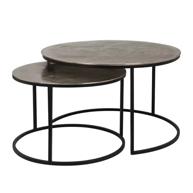 - Salontafel Asher set van 2 (Champagne gold)
