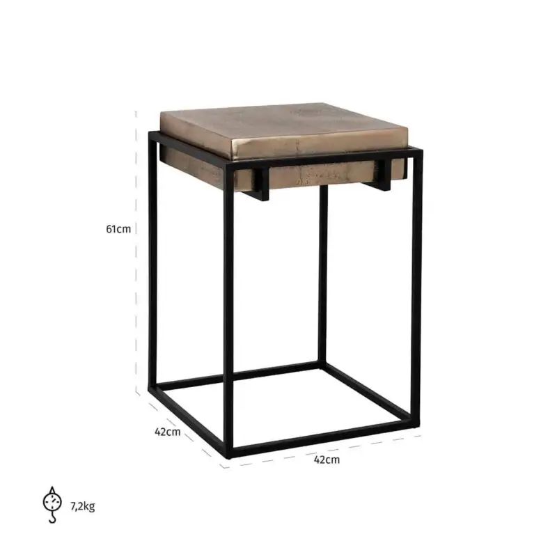 - Bijzettafel Calloway champagne gold (Champagne gold)
