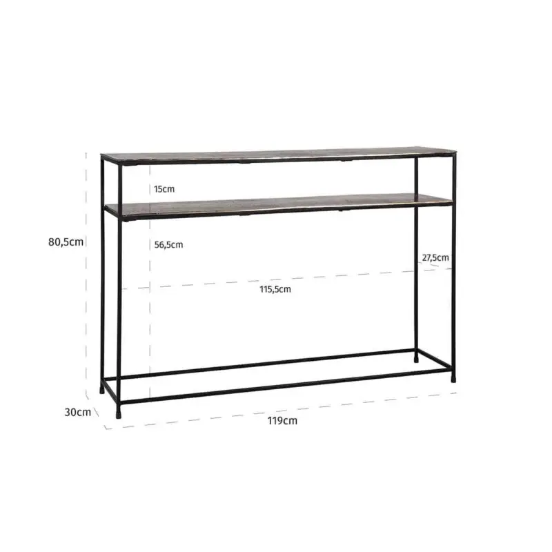 - Wandtafel Chandon met plank (Champagne gold)