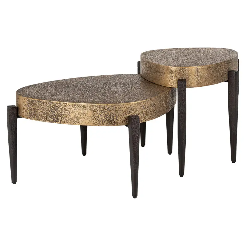 - Salontafel Marquee set van 2 (Black/gold)