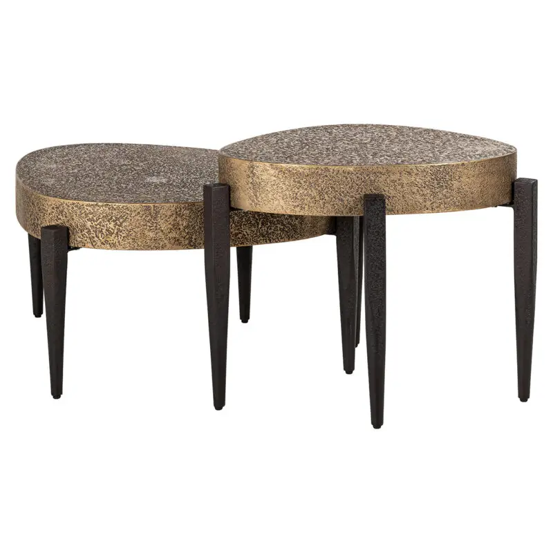 - Salontafel Marquee set van 2 (Black/gold)