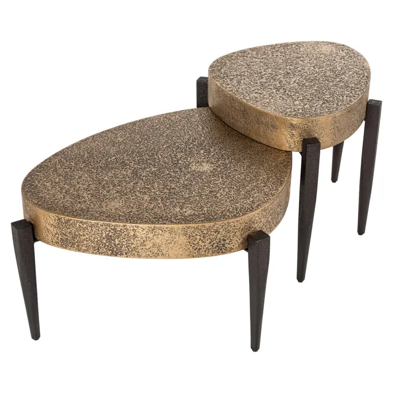 - Salontafel Marquee set van 2 (Black/gold)