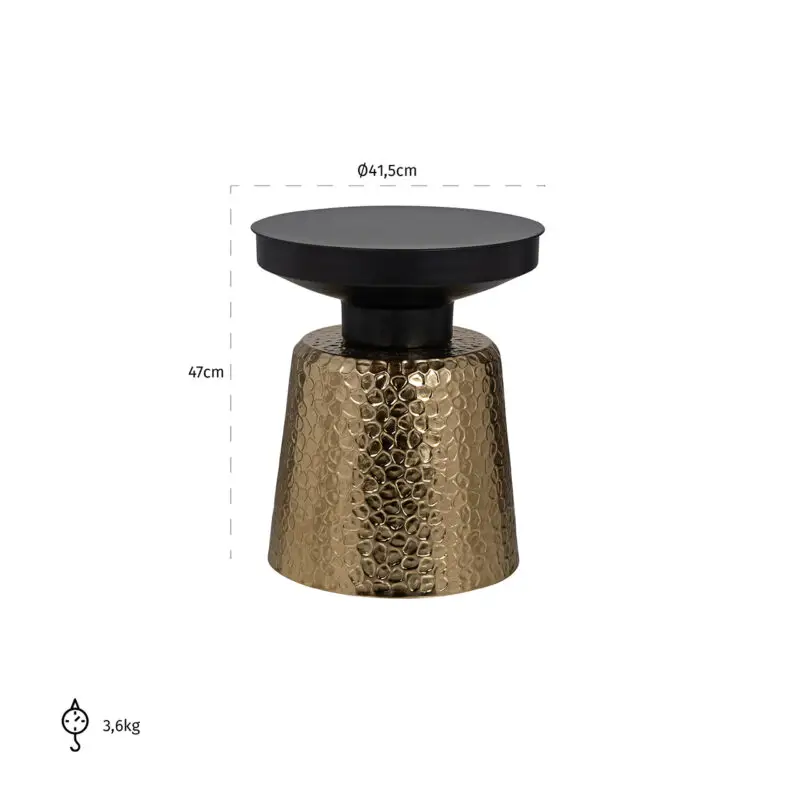 - Bijzettafel Freddie (Black/gold)