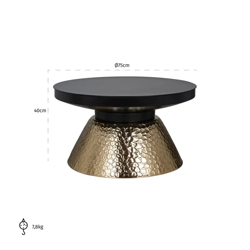 - Salontafel Freddie (Black/gold)