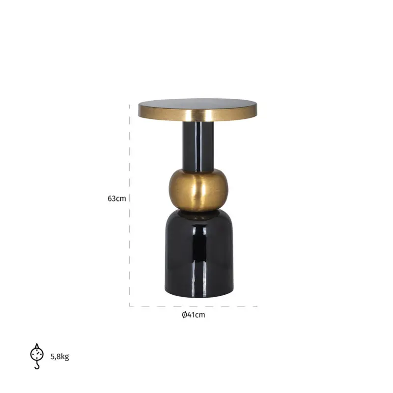 - Bijzettafel Mose 41Ø (Black)
