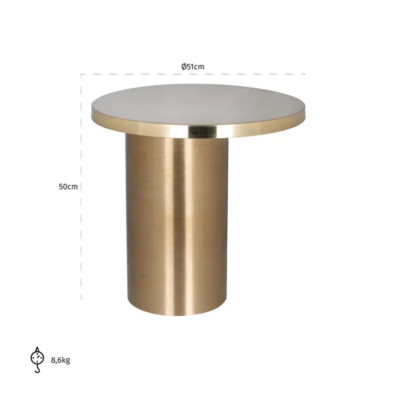 - Bijzettafel Naya (Brushed Gold)