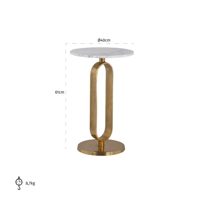 - Bijzettafel Celine (Brushed Gold)