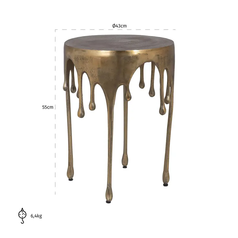 - Bijzettafel Carly (Brushed Gold)