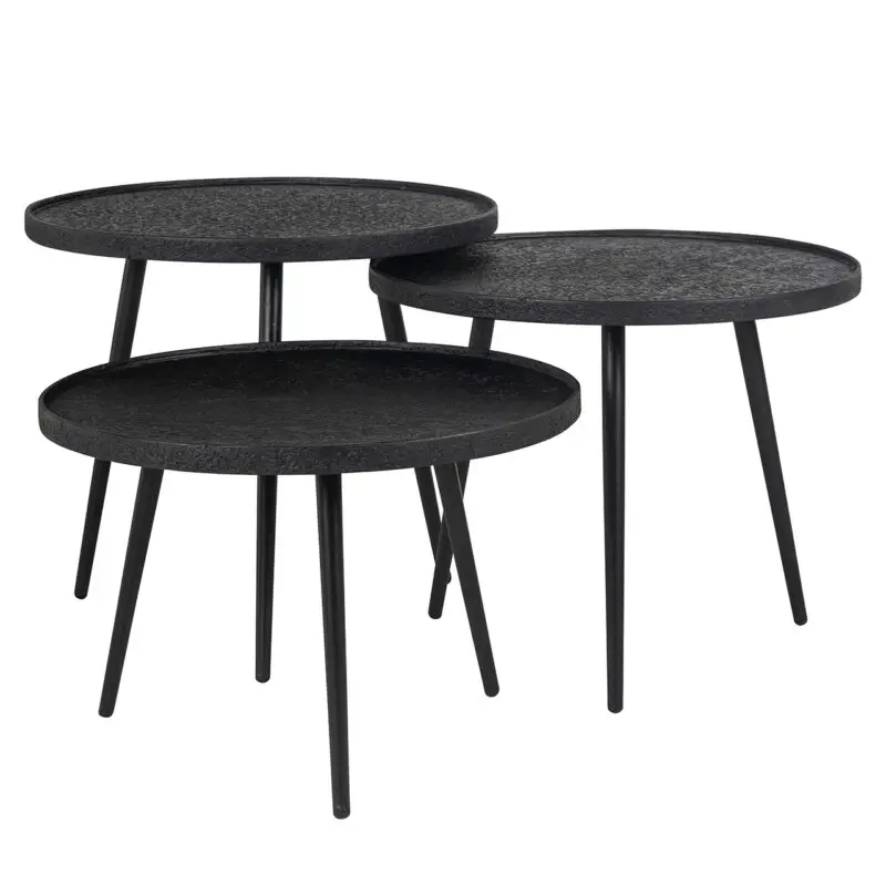 - Salontafel Oxford set van 3 (Black)