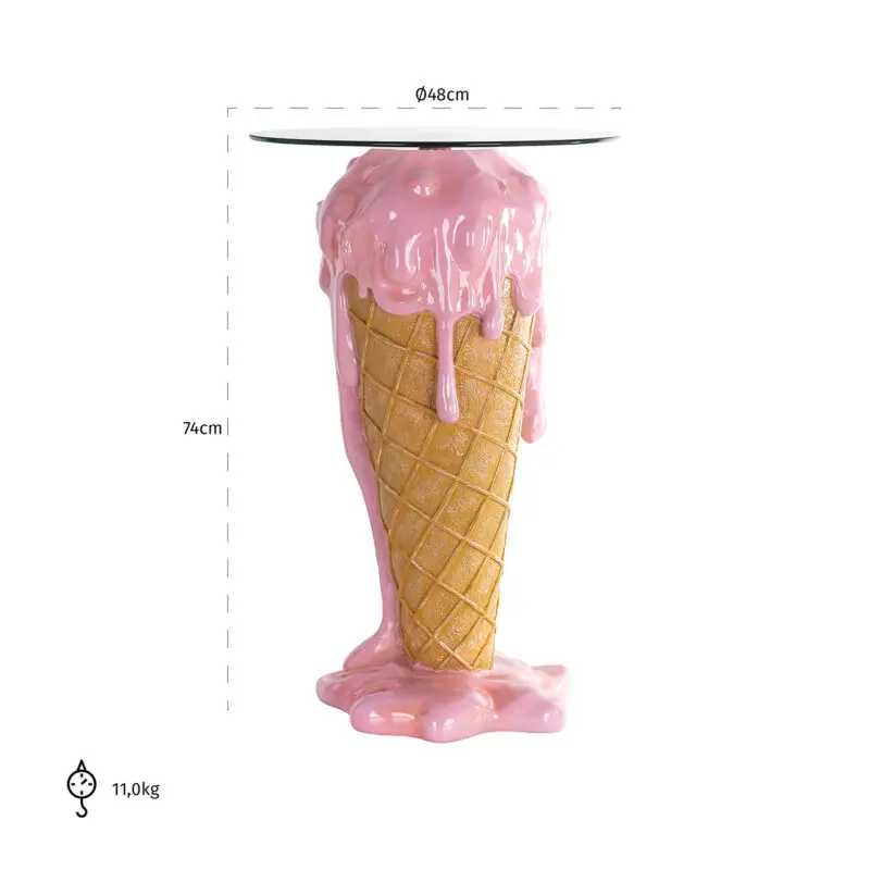 - Bijzettafel Ice (Pink)