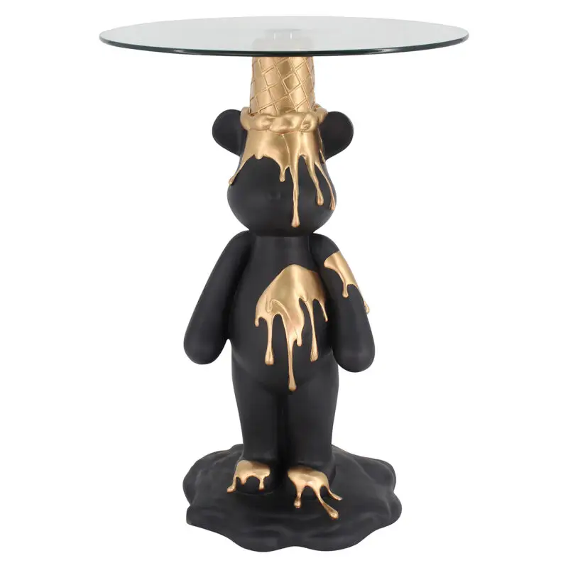 - Bijzettafel Ice Bear (Black/gold)