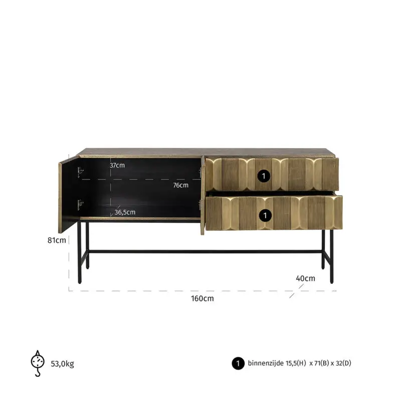 - Dressoir Jaxx (Black/gold)