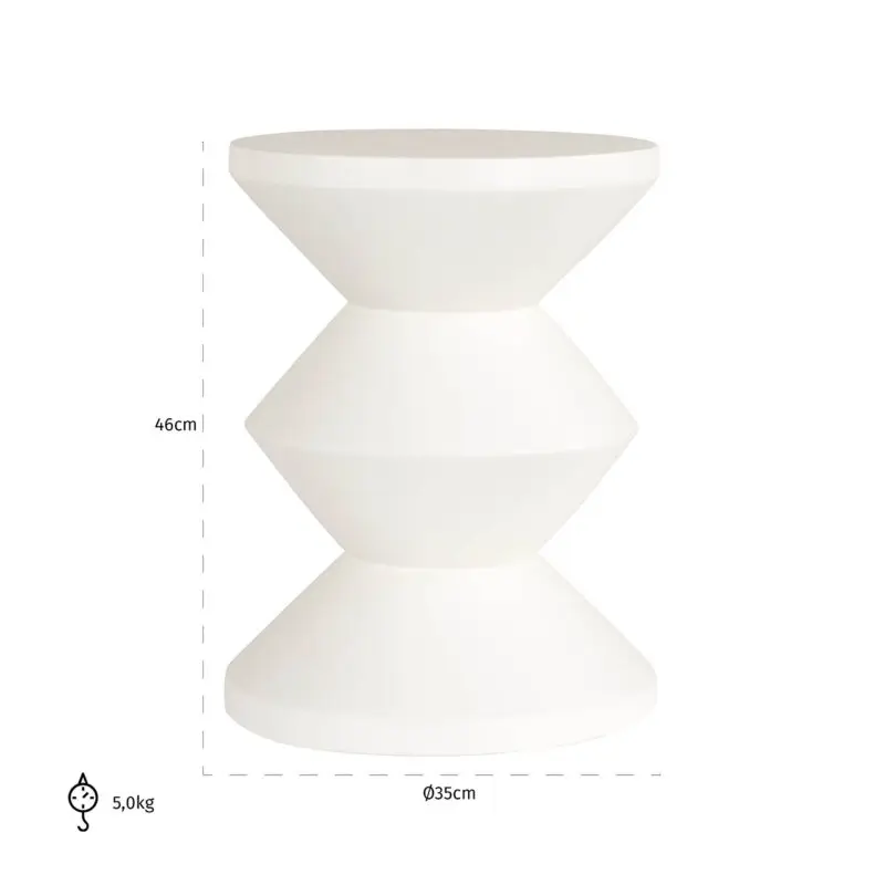 - Bijzettafel Bloomstone Diablo 34Ø (White)