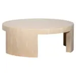 - Salontafel rond Biltmore Italian beige Travertine (Beige)