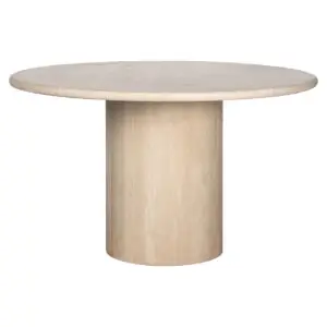 - Ronde eettafel Renaissance beige Travertine (Beige)
