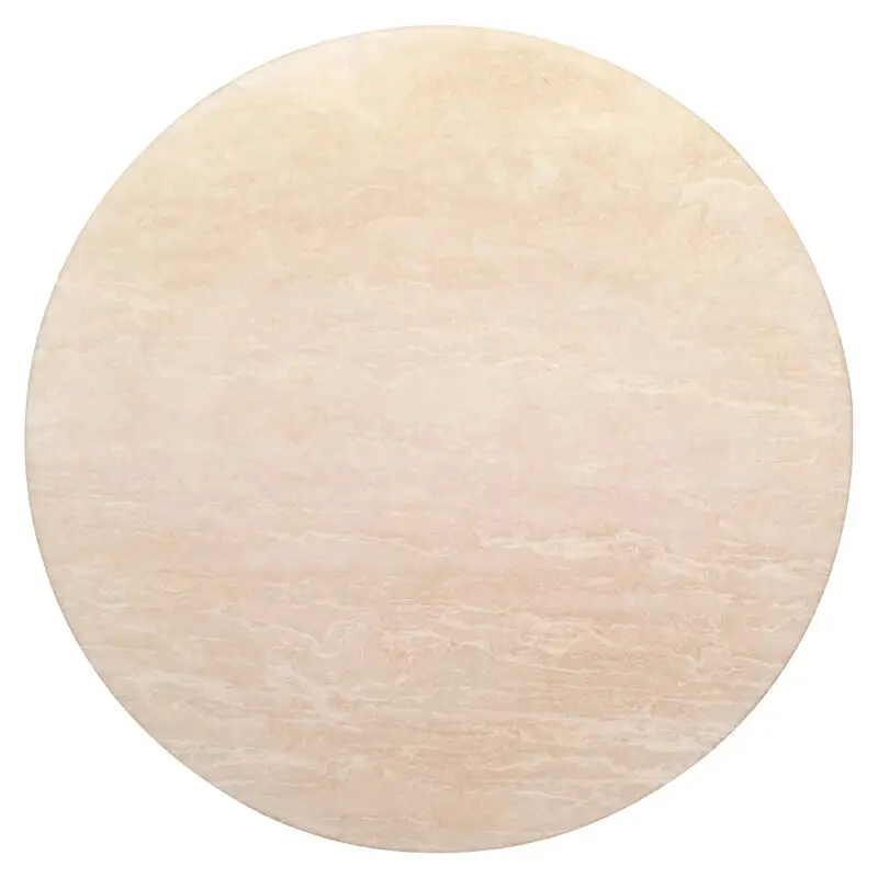 - Ronde eettafel Renaissance beige Travertine (Beige)
