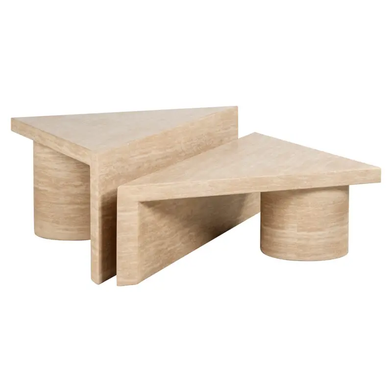 - Salontafel set Fictus Travertine faux (Beige)