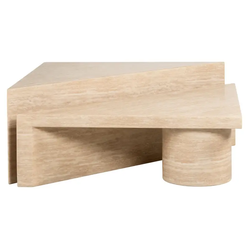 - Salontafel set Fictus Travertine faux (Beige)