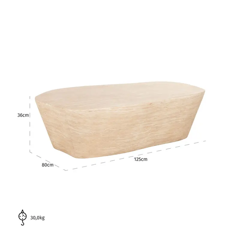 - Salontafel Fictus Travertine faux (Beige)