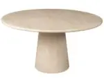 - Eettafel Fictus 140Ø faux travertine (Beige)