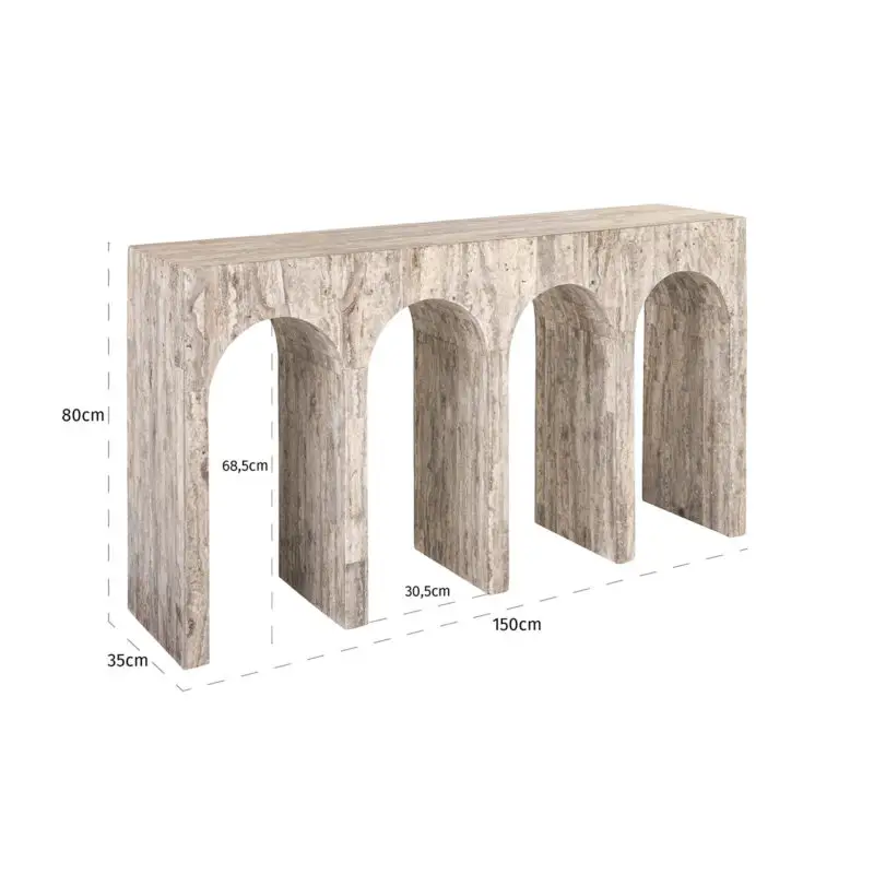- Wandtafel La Rague natural grey travertine (Grey)