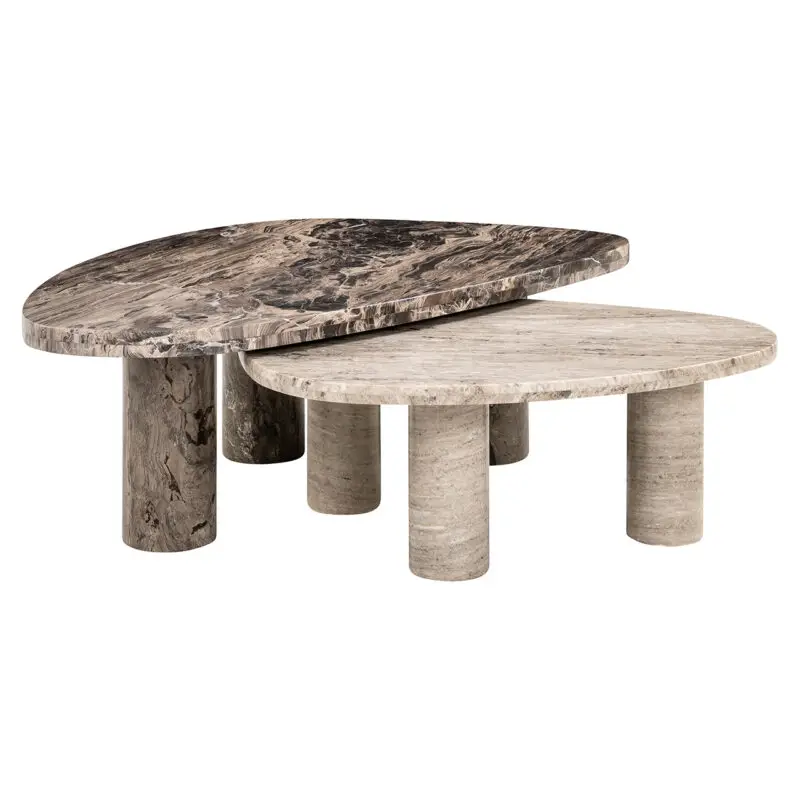 - Salontafel Nazario set van 2 (Brown)