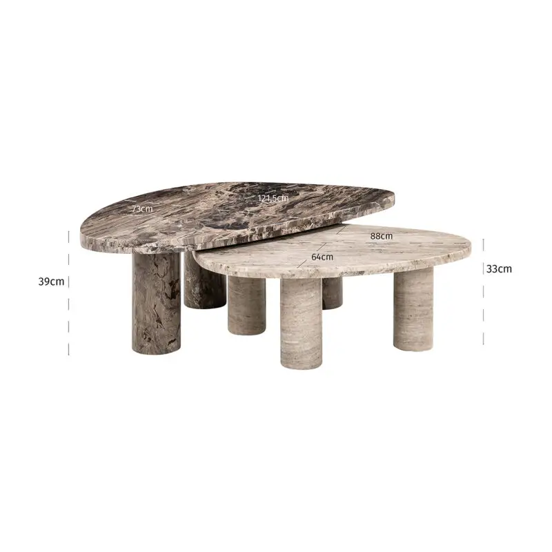- Salontafel Nazario set van 2 (Brown)