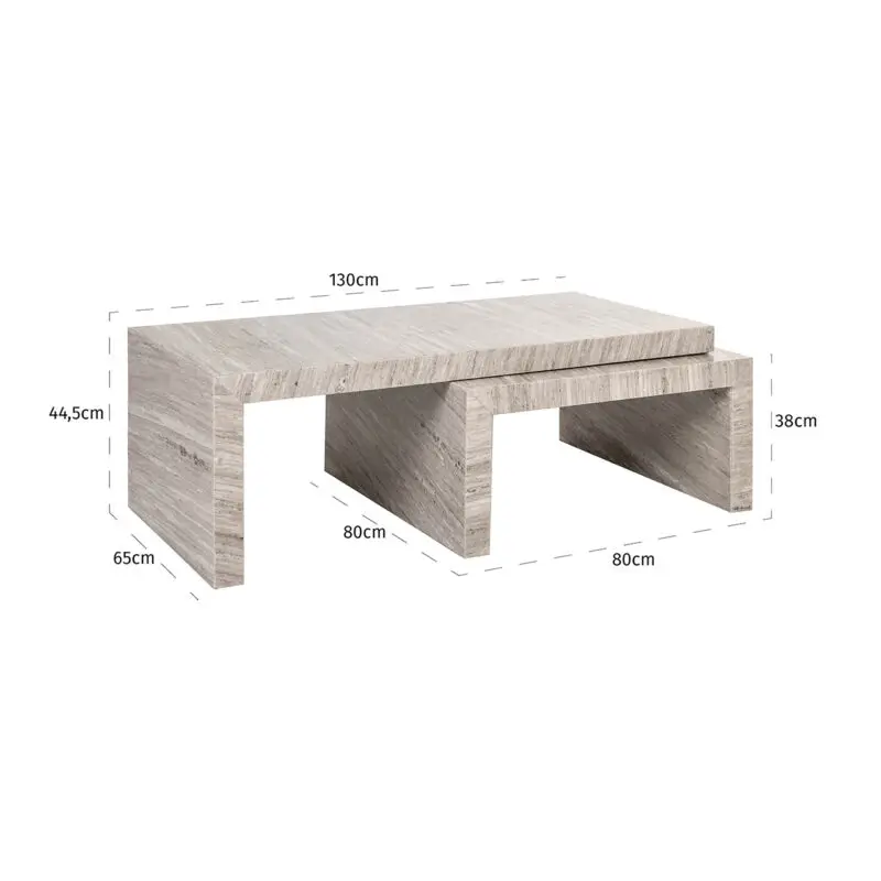 - Salontafel Novaz set van 2 (Sand)