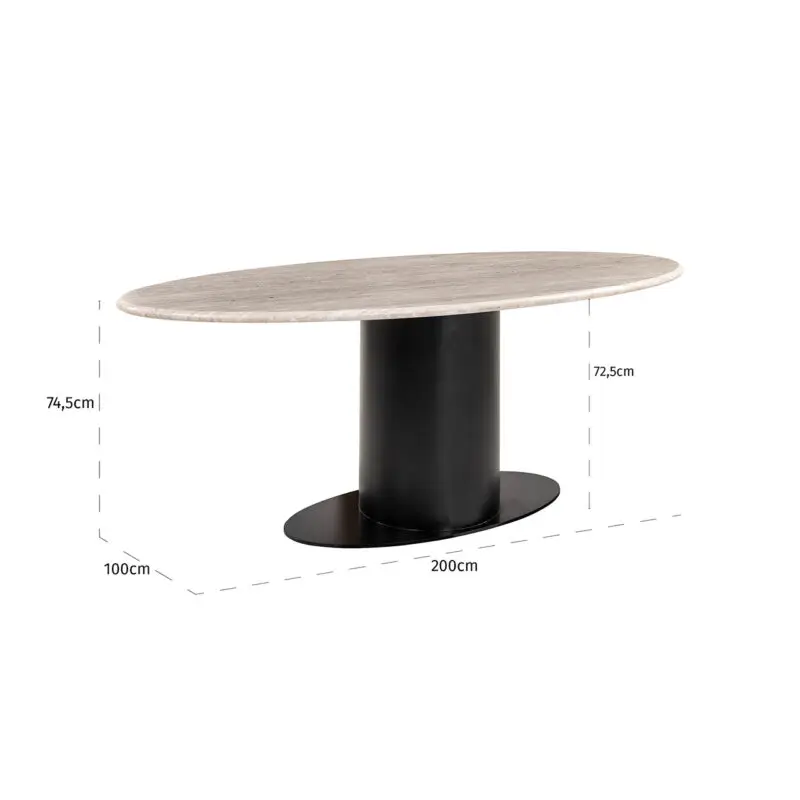 - Eettafel Brodman 200 (Sand)
